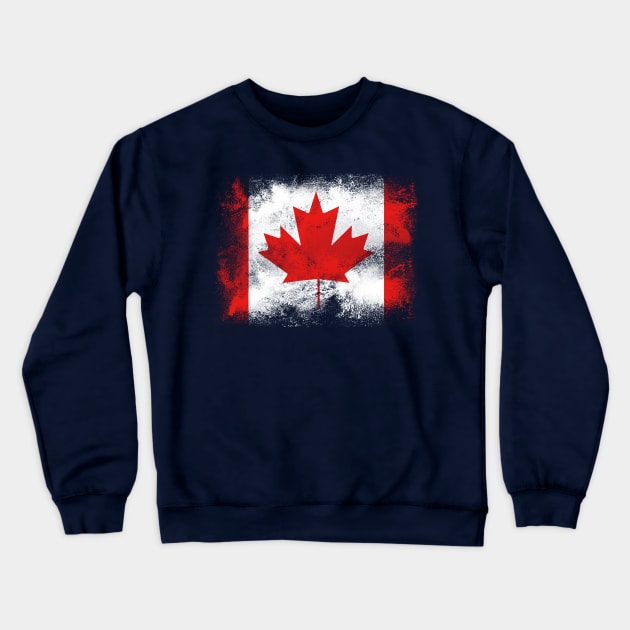 Canada flag isolated Crewneck Sweatshirt by psychoshadow